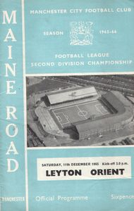 Manchester City v Leyton Orient 1965/66